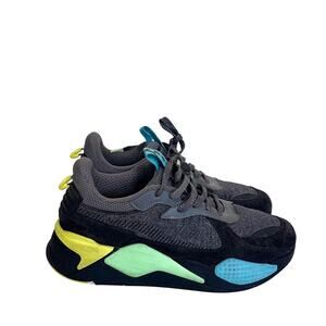 Puma‎ RS X Highlighter Mens Sneakers Size 8 Gray Fluorescent Athletic Running